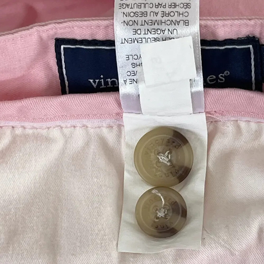 Vineyard Vines Men's Size 30 Club Short 9” Chino Cotton Twill Pink Golf Preppy